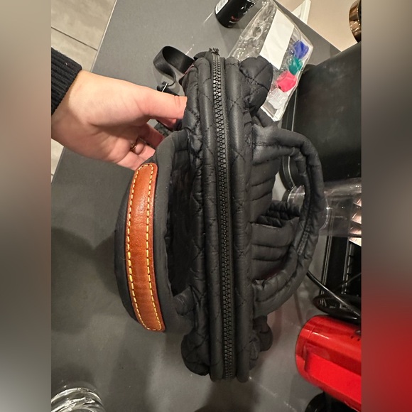 MZ Wallace Black Quilted Top Handle Women's backpack - Picture 3 of 6